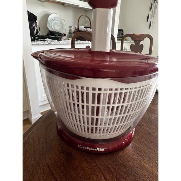 KitchenAid Other - KitchenAid Salad & Fruit Spinner With 3 Dividers & Cap For Storage - Red 6.5 Qt